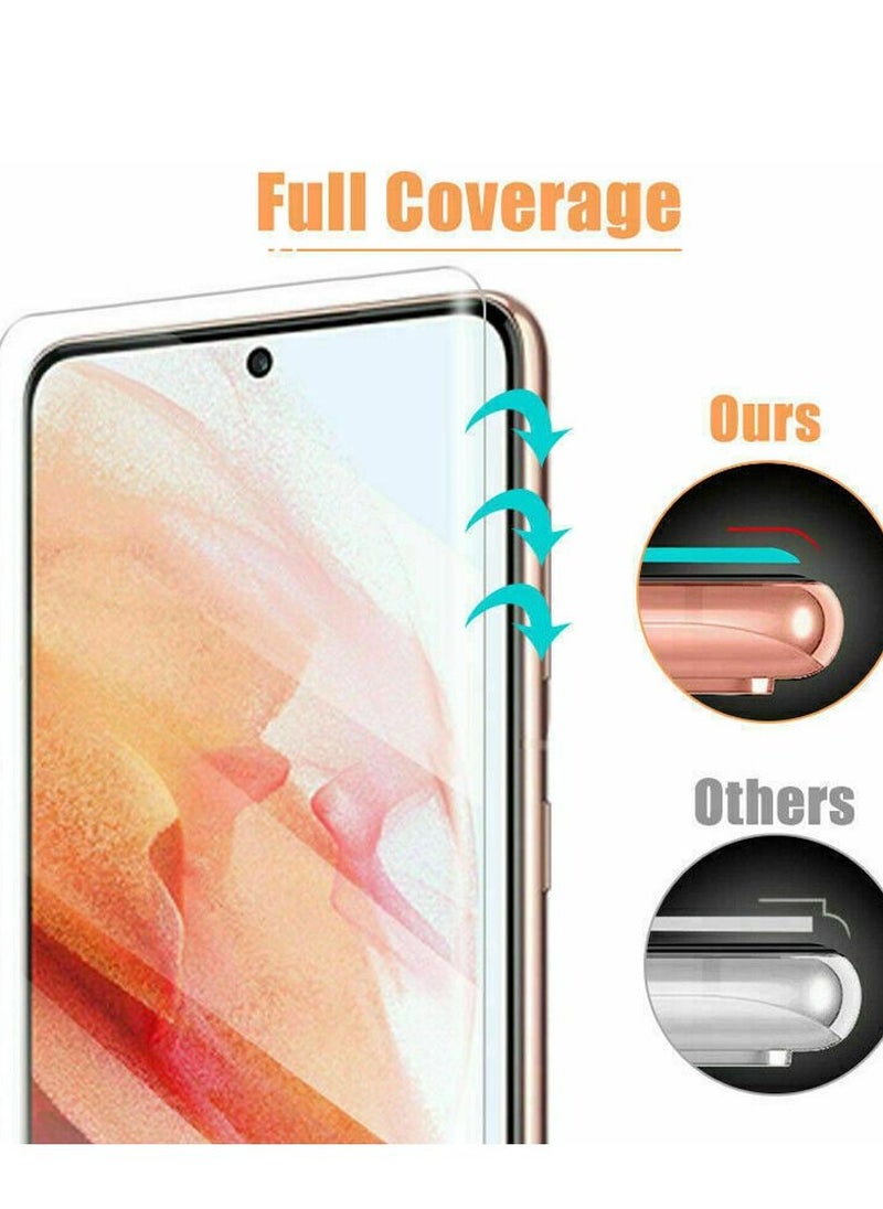 JOWAY - Samsung Galaxy S20 UV Screen Protector 6D Tempered Glass 9H Adhesive Nano Liquid UV Glue Full Coverage Clear - Image 1