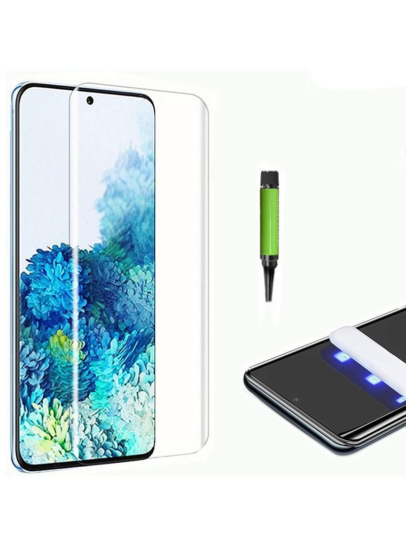 JOWAY - Samsung Galaxy S20 UV Screen Protector 6D Tempered Glass 9H Adhesive Nano Liquid UV Glue Full Coverage Clear - Image 1