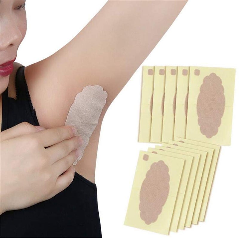 Underarm Sweat Pads 5 Pcs Invisible Selfadhesive Cotton Armpit Antiperspirant Sticker Disposable Anti Perspiration Absorbent Deodorant Prevention Pad for Men Women Reduce Armpit Foot Sweat