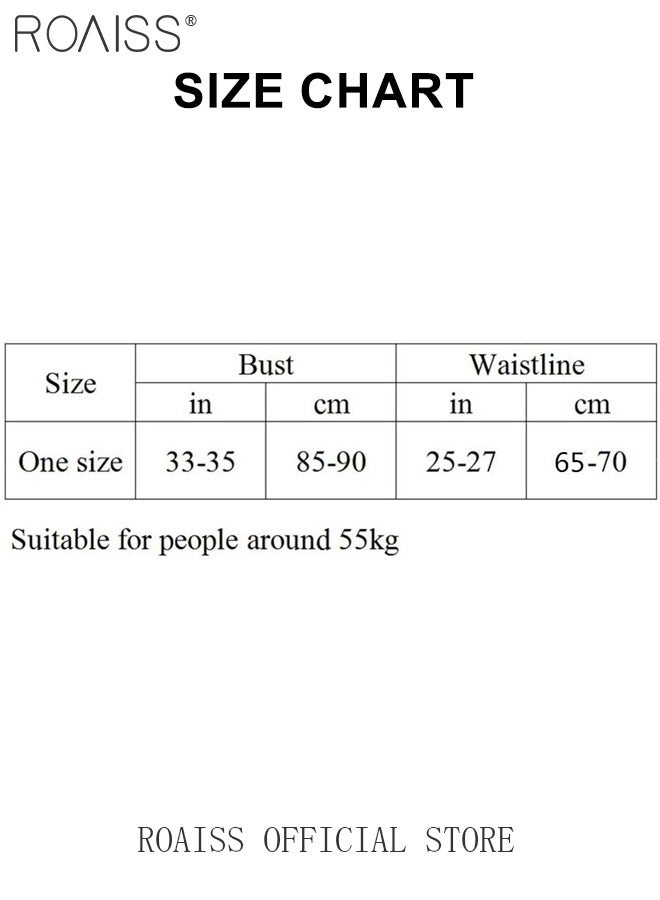 رويس طقم ملابس داخلية من 3 قطع للنساء طقم من قطعتين مربوط بالدانتيل سراويل داخلية شفافة من الشبك، أبيض - Image 2