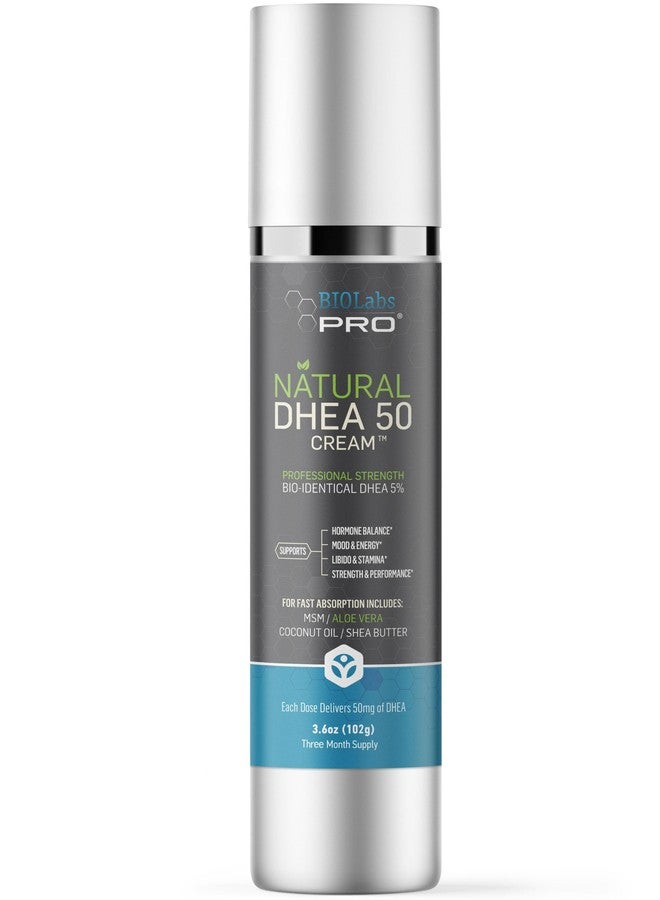 BIOLABS PRO Dhea Cream - Bioidentical Natural Dhea for Women Or Men - 50mg Per Dose - Three Month Supply - Luxury Bottle - 3.6oz - Image 1