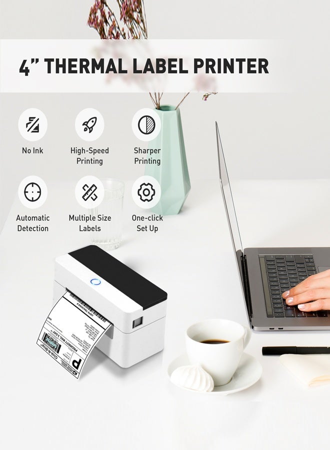 Xprinter Thermal Shipping Label Printer 110mm – High-Speed Inkless Barcode Printer, Compatible with All Shipping Carriers + Free Label Holder - Image 2