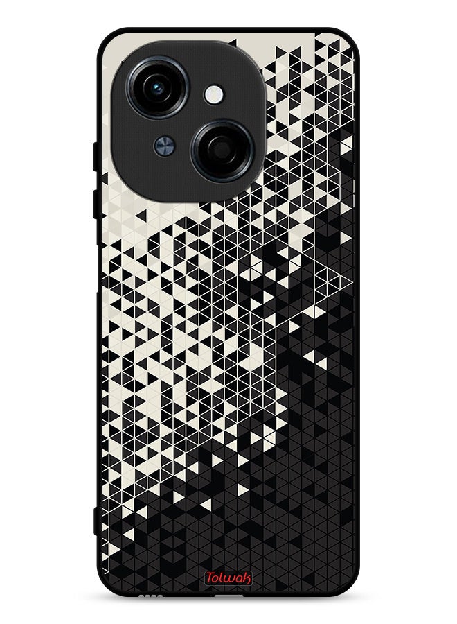 Tolwak Tecno Spark Go 1 4G Protective Case Cover Pattern Digital Art Triangle - Image 1