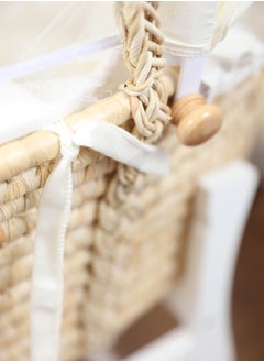 FUN MOMENT Moses Basket with Foldable Wooden Stand  - Image 4