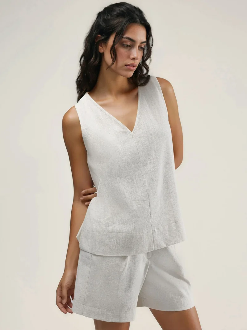 هيكاب Linen Blended Two-Piece Set