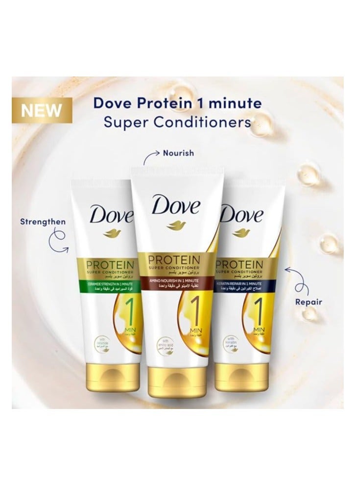 دوف بلسم بروتين سوبر ينعم الشعر الجاف المجعد في 1 دقيقة فقط مع أمينو نيوتريد 180 مل - Image 4