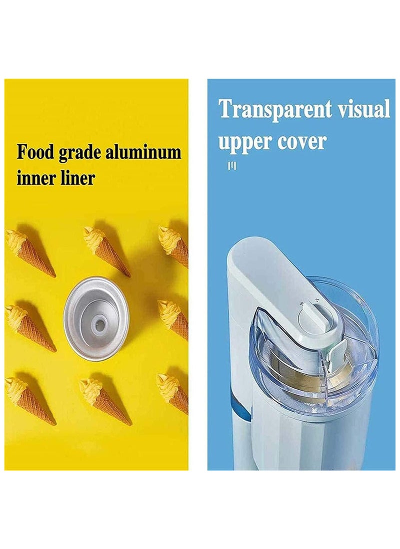 Ice Cream Machine Household Homemade Fruit Yogurt Ice Cream Maker 1L Food-Grade Liner for Kids Visible 10 MIN Make Ice Cream
