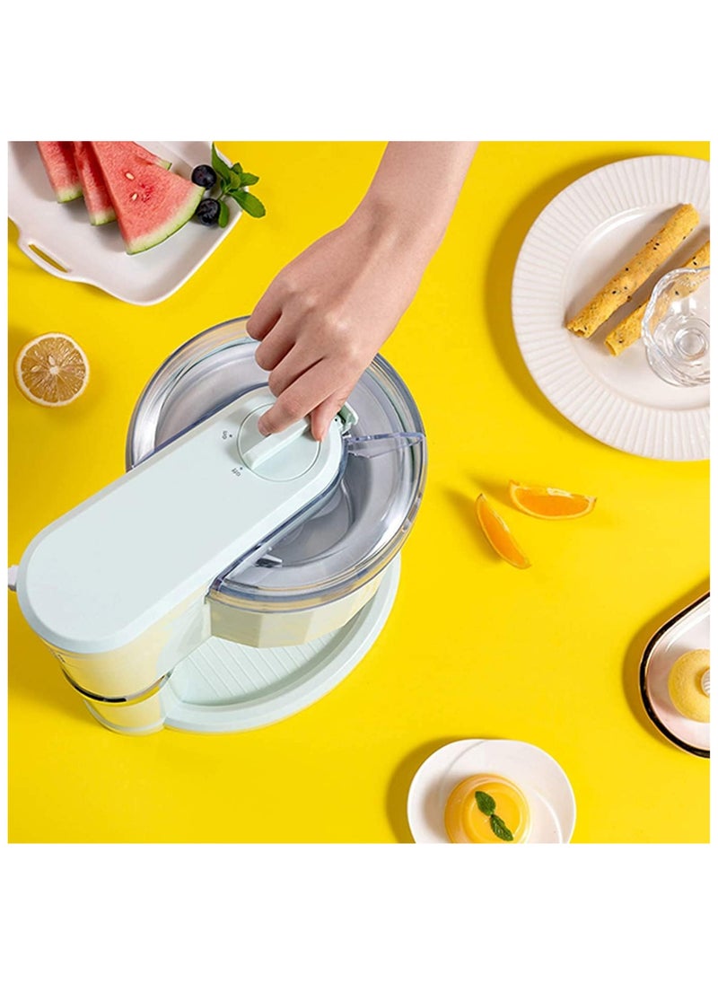 Ice Cream Machine Household Homemade Fruit Yogurt Ice Cream Maker 1L Food-Grade Liner for Kids Visible 10 MIN Make Ice Cream