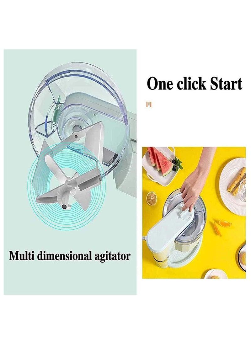 Ice Cream Machine Household Homemade Fruit Yogurt Ice Cream Maker 1L Food-Grade Liner for Kids Visible 10 MIN Make Ice Cream