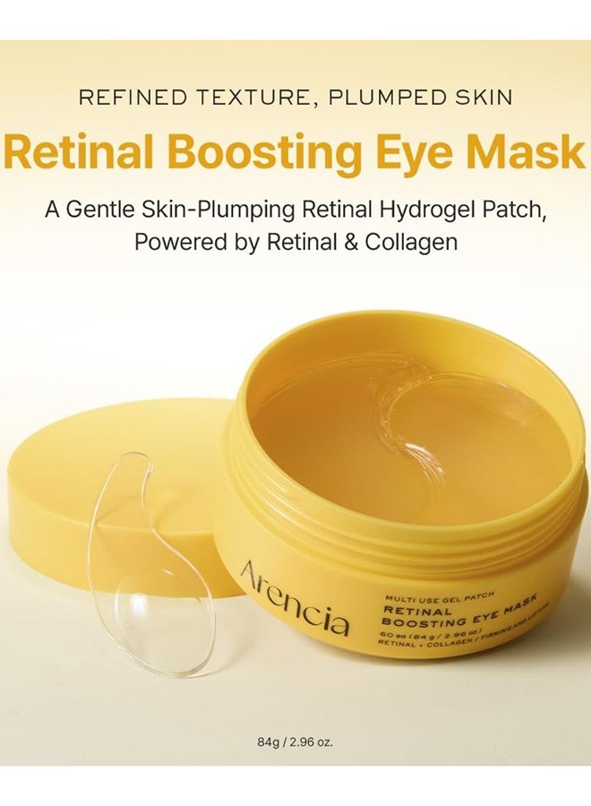 arencia Retinal Boosting Eye Mask, Hydrogel Under Eye Patches with Peptides for Dark Circles, Puffiness, Fine Lines, 60 Patches - Image 2