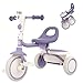 besrey Kids Tricycles Age 18 Month to 5 Years Toddler Tricycle Kids Trikes Tricycle Gift Toddler Tricycles for 25 Year Olds Gift Toys for Boy Girl Trikes for Toddlers Dark Purple - Image 2