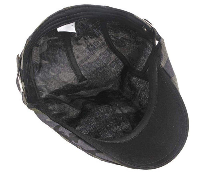 Qunson 2 Pack Men's Camouflage Flat Cap Ivy Gatsby Newsboy Hat - Image 4