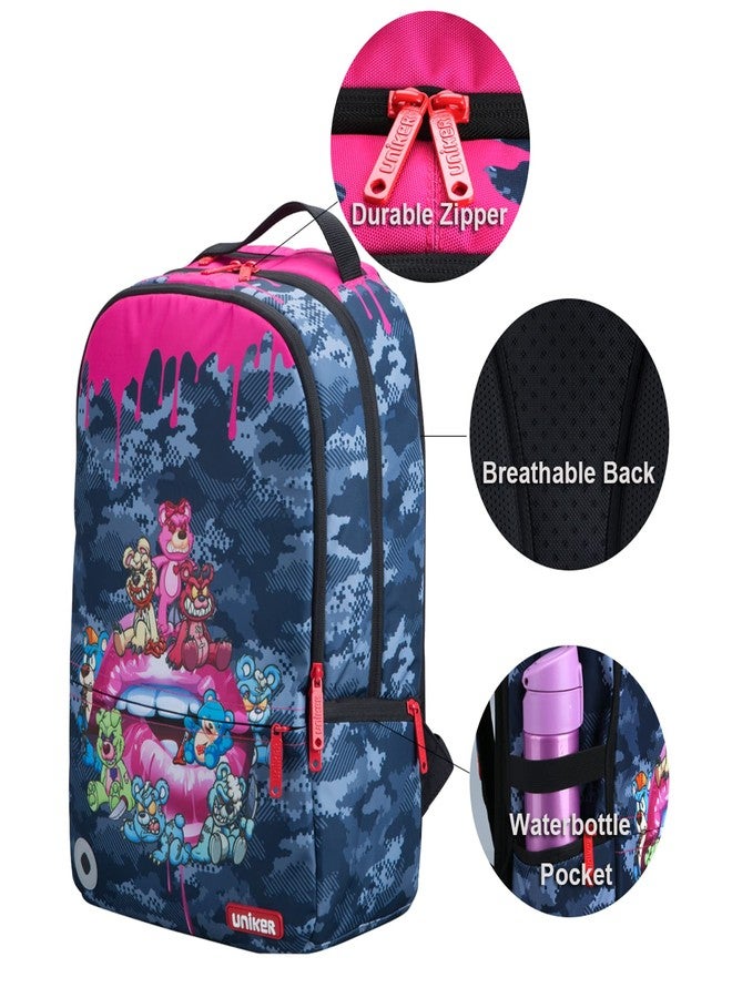 UNIKER Graffiti Travel Laptop Backpack, 17.5*12*6 Inches, Multi Color, 15.6 Inch Laptop Compatible, Water Resistant, Urban Style, Unisex - Image 3