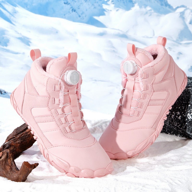 Outdoor Sports Cotton Shoes Women'S Fleece-Lined Warm Cotton Shoes Couple'S Waterproof Non-Slip Snow Boots Winter Five-Finger Cotton Shoes - Image 2