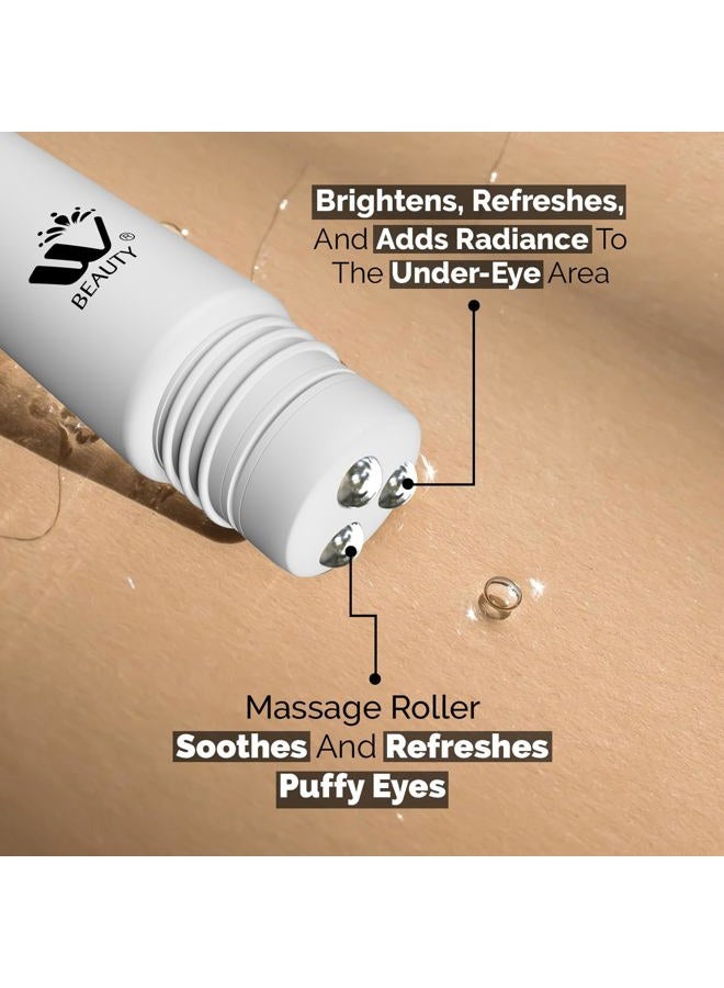 WBM Eye Cream with Metal Roller | Anti-Aging Eye Treatment for Dark Circles, Puffiness & Wrinkles | Hyaluronic Acid, Retinol & Niacinamide | Hydrating & Cooling Under Eye Cream | 20ml - Image 1