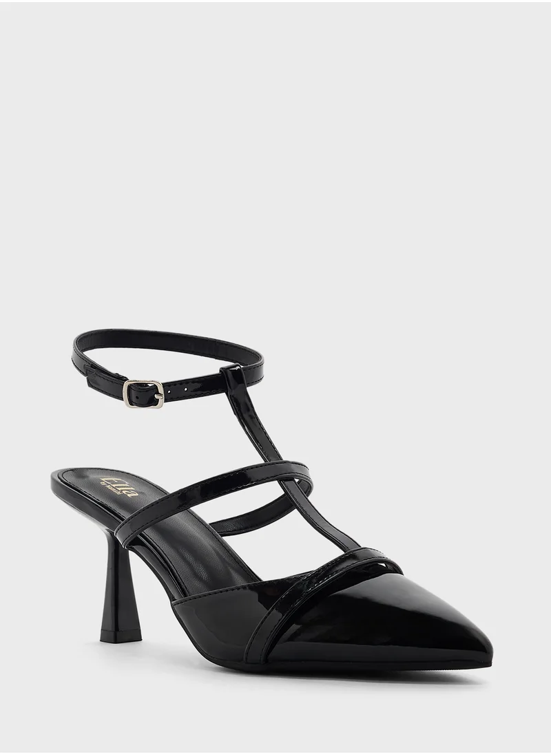 ELLA T-Bar Heeled Pump