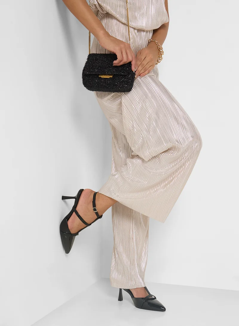 ELLA T-Bar Heeled Pump