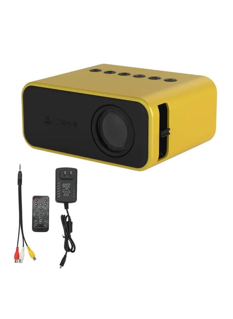 Mini Projector YT500 Smart Projector Full HD 1920X1080P Video Projector Portable Projector Compatible With Android/iOS/Windows/TV/HDMI/USB Mobile Projector Remote Control Built-In Speaker Yellow