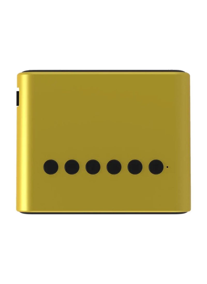DIGI CORE - Mini Projector YT500 Smart Projector Full HD 1920X1080P Video Projector Portable Projector Compatible With Android/iOS/Windows/TV/HDMI/USB Mobile Projector Remote Control Built-In Speaker Yellow - Image 1