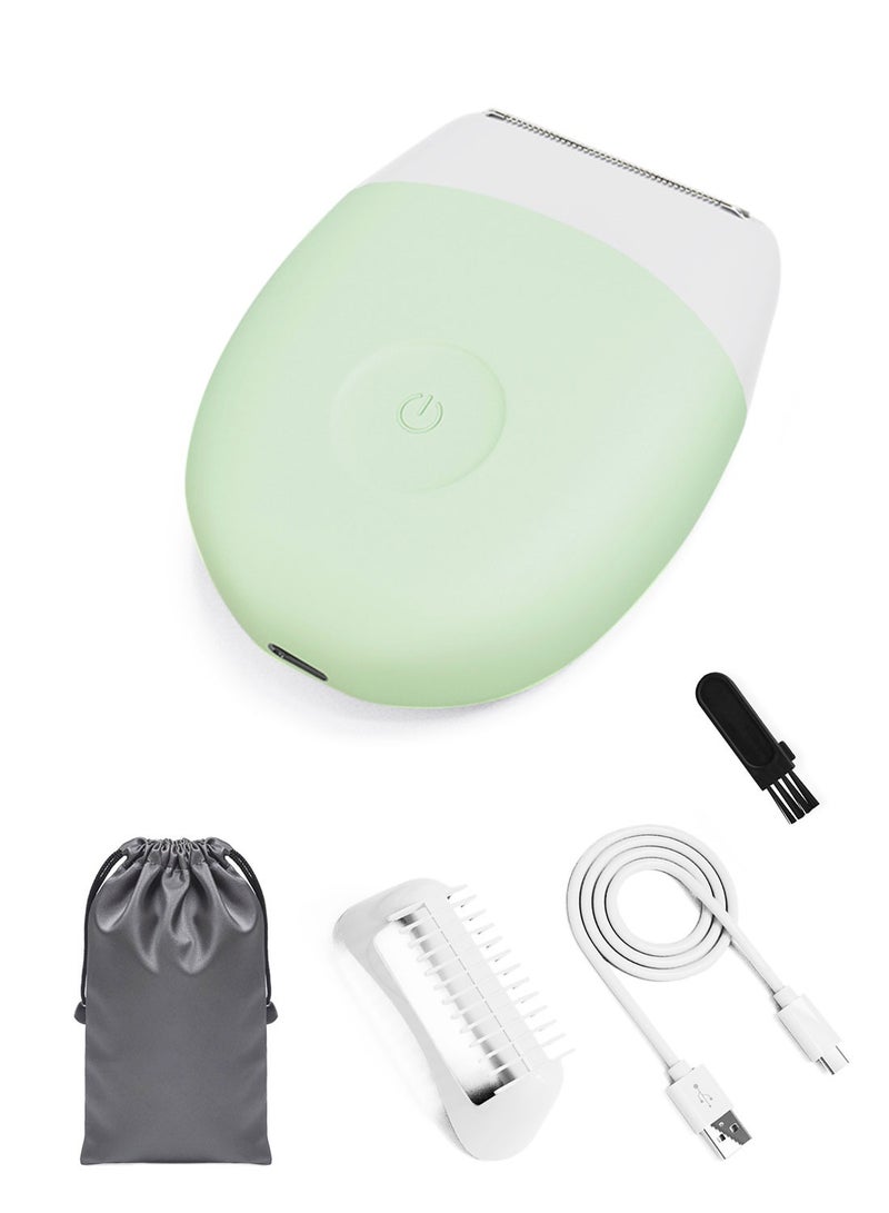 Syarme Electric Razors for Women, Rechargeable Cordless Shaver, Wet and Dry Electric Shaver ​for Women for Womens Leg Underarm Bikini Public Hairs Removal - Green - Image 1