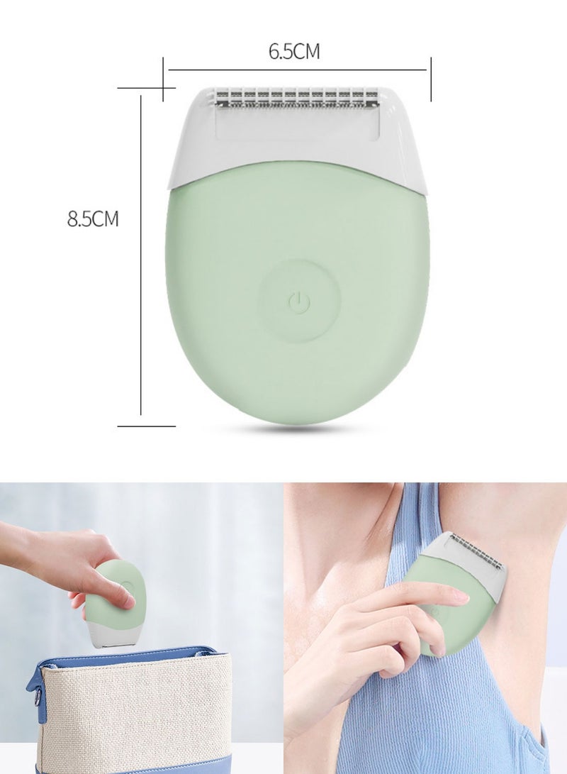 Syarme Electric Razors for Women, Rechargeable Cordless Shaver, Wet and Dry Electric Shaver ​for Women for Womens Leg Underarm Bikini Public Hairs Removal - Green - Image 3