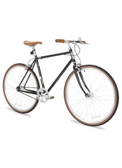 Spartan 700c Platinum Fixie Bicycle | 26 inch wheel size| Single Speed bike | For adults|Matte Black |  - Image 1