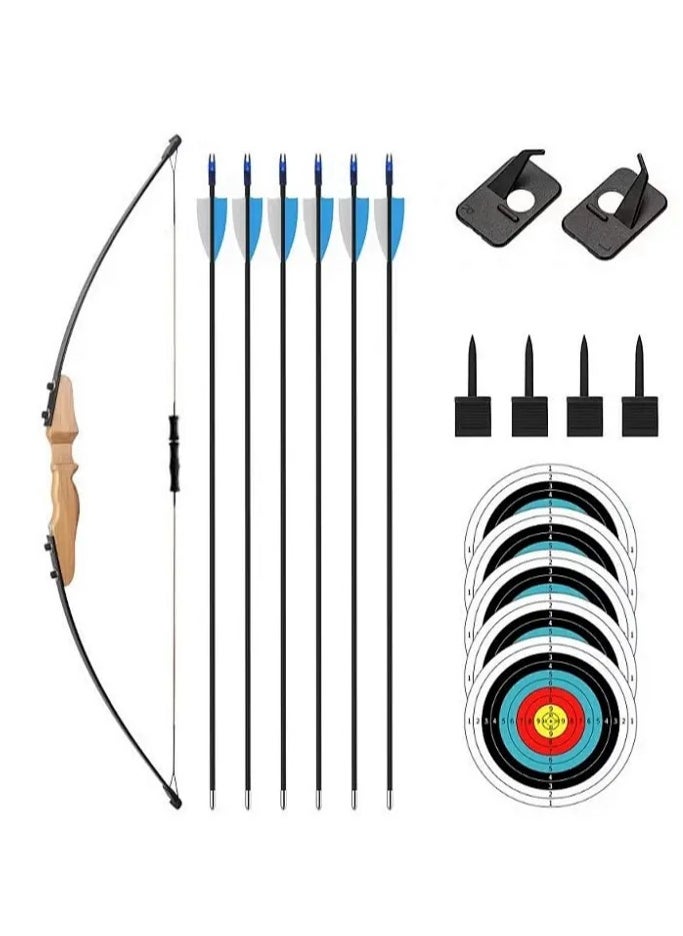 Generic Bow and Arrow Set for Kids and Teens, Beginner Practice Bow, Youth Bow and Arrow with 6 Arrows and Accessories for Outdoor Sports Game  - Image 1