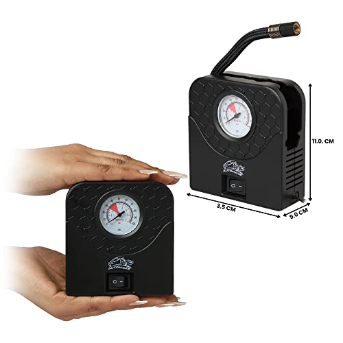 Automaze 12V Portable Mini Air Pump Compressor Tyre Tire Inflator for Car, Bike, Bicycle, Motorcycles, Balls, with LED Light - Image 4