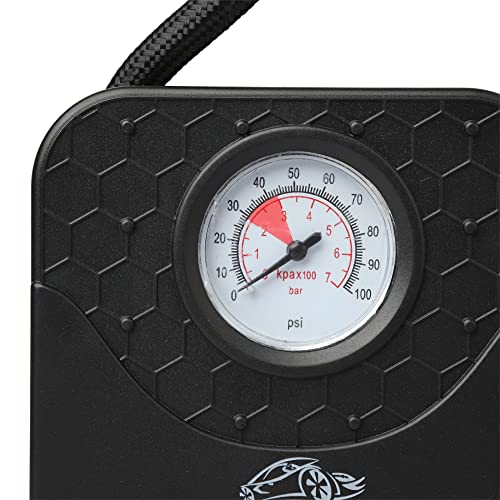 Automaze 12V Portable Mini Air Pump Compressor Tyre Tire Inflator for Car, Bike, Bicycle, Motorcycles, Balls, with LED Light - Image 3