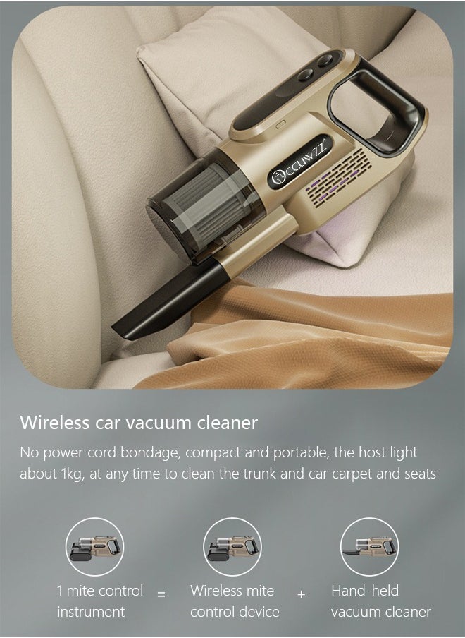 Dust Mite Vacuum Cleaner UV Bed Mattress Vacuum Cleaner Handheld Upgraded Effectively Clean Up Bed, Pillows, Cloth Sofas