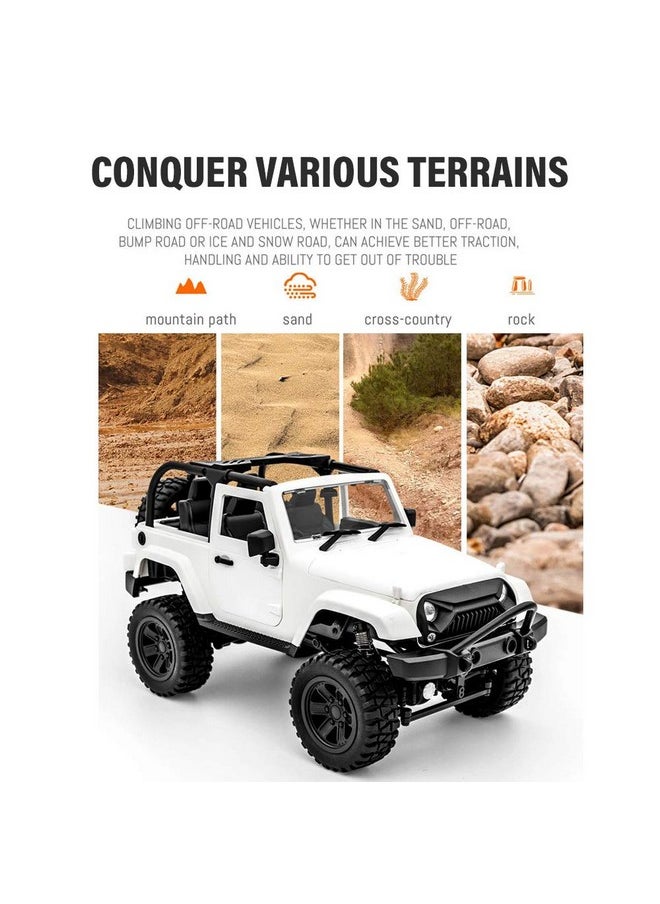 GoolRC F1 Rc Car 1/14 Scale 2.4Ghz Remote Control Car 4Wd 30Km/H High Speed Racing Car All Terrains Off Road Rc Monster Vehicle Truck Crawler With Led Light For Kids And Adults (White Hardtop)  - Image 2