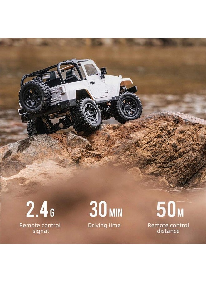 GoolRC F1 Rc Car 1/14 Scale 2.4Ghz Remote Control Car 4Wd 30Km/H High Speed Racing Car All Terrains Off Road Rc Monster Vehicle Truck Crawler With Led Light For Kids And Adults (White Hardtop)  - Image 3