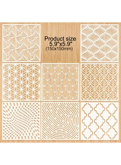 HOWAF 16Pack Geometric Stencils 6 X 6 Inch Painting Templates For Scrapbooking Cookie Tile Furniture Wall Floor Decor Craft Drawing Tracing Diy Art Supplies  - Image 2