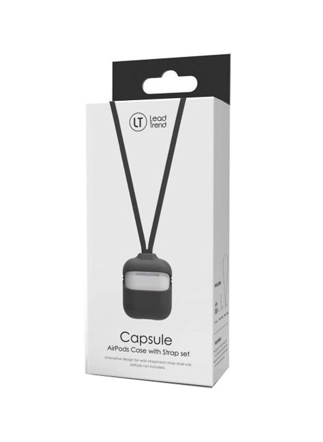 Generic - Case With Strap Set For Apple AirPods Black - Image 1