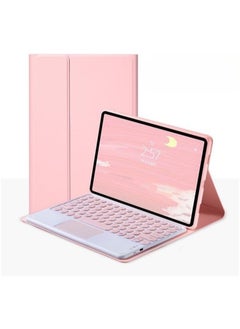 Keyboard case compatible with Lenovo Tab M10 3rd generation 10.1-inch (TB-328FU/TB-328XU) tablet, retro round key keyboard with detachable touch keyboard cover