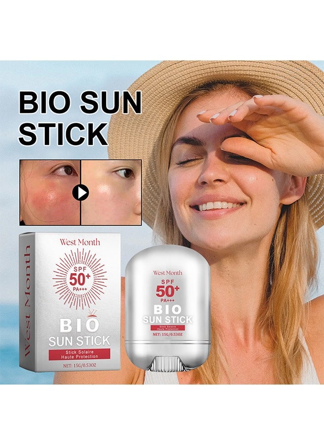 Bio Sun Stick 15g, Skin Defense SPF 50+, Moisturizing Soothes and Repairs, Portable UV Protection Sunscreen Stick, with Peptide Complex, Collagen and Hyaluronic Acid, Sunscreen Cream - pzsku/Z2CECC1D2D19C232BE227Z/45/_/1719910913/c57c763e-bbdd-4c26-8b37-b426dfe98f2f