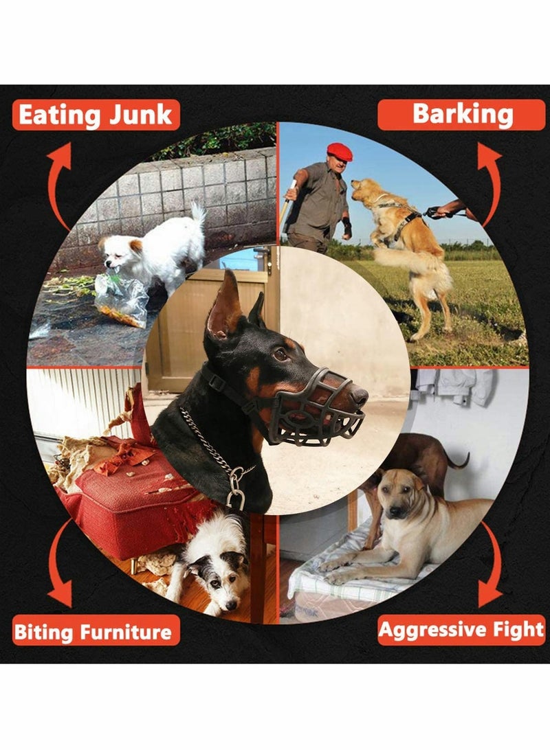 Excefore Dog Mouth, Breathable Basket Mouth for Medium Dogs, Stop Bite, Bark and Chew Best for Aggressive Dogs (M - Border Collie, Black) - Image 4