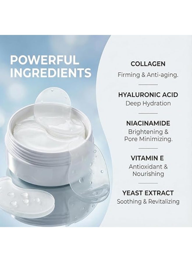 إيلهو أقنعة العين – 30 زوجًا | أقنعة تحت العين للدوائر السوداء والانتفاخ والخطوط الدقيقة | تحتوي على كولاجين نباتي، حمض الهيالورونيك، النياسيناميد، فيتامين E | ترطيب، مضادة للشيخوخة - Image 3