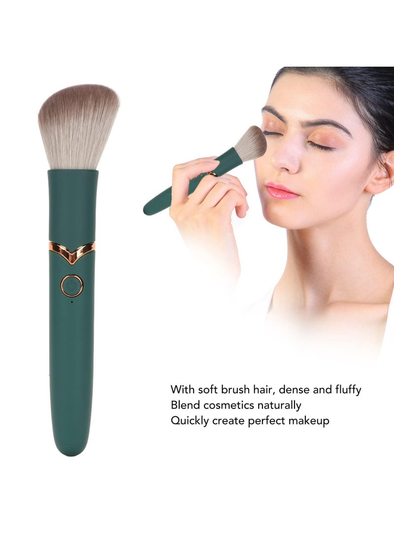 CMGTYYD Makeup Brush, 10 Gears Vibration Massage makeup Brush, Works with Foundation, Concealer or Blush, Rechargeable Adjustable Loose Powder Brush (Green) - Image 5