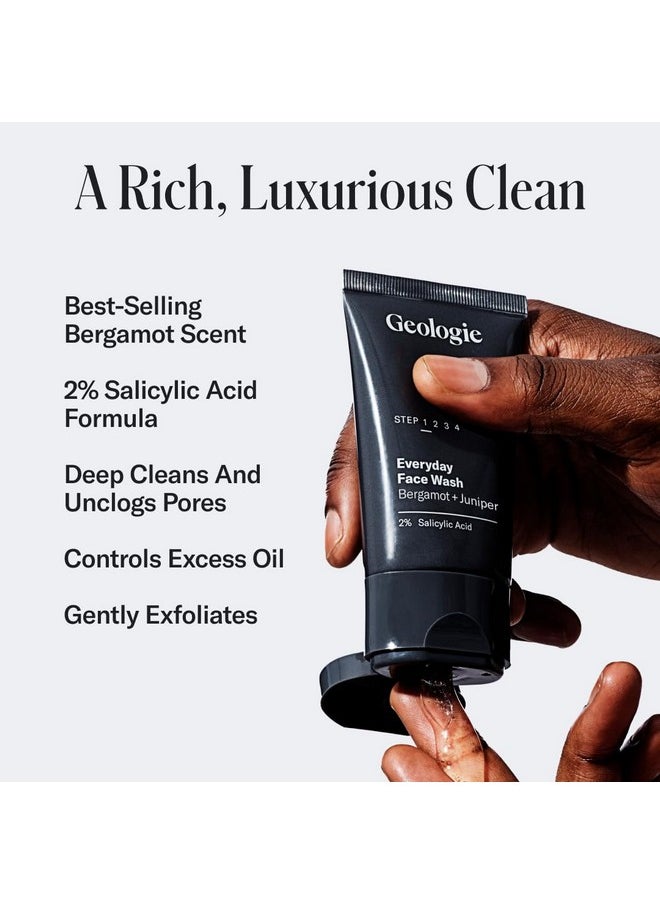 Geologie - 2% Salicylic Acid Face Wash Cleans Exfoliates Clears Skin Without Drying Leaving You Fresh Invigorated Effective For Acne Oily Skin Citrusy Bergamot + Juniper Scent - Image 1
