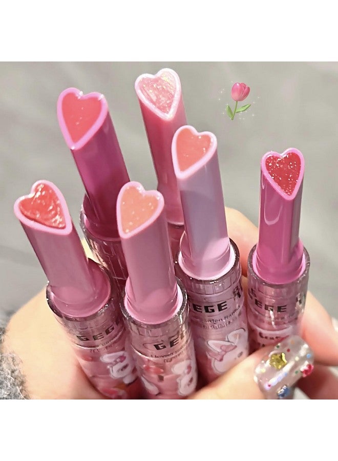 KTouler 6 Colors Cute Jelly Lipstick Set Shine Hydrating Lip Gloss Moisturizing Tinted Lip Balm Smooth Nourishing Lip Care Lip Tint With Gift Box - Image 2