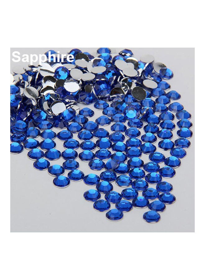 NIBEMINENT 2000Pcs Flat Back Resin Rhinestones DIY Phone Case Nail Decals 2/3/4/5mm Sapphire 20*10*20cm  - Image 1