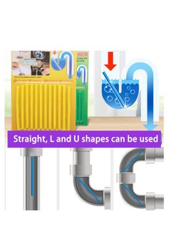 ECVV أعواد تنظيف المجاري Drain Stix 72 قطعة من أعواد إزالة الروائح الكريهة Drainstix للانسدادات في أحواض المطبخ والحمام غير قابلة للكسر لمنع الانسدادات والرائحة الكريهة  - Image 5
