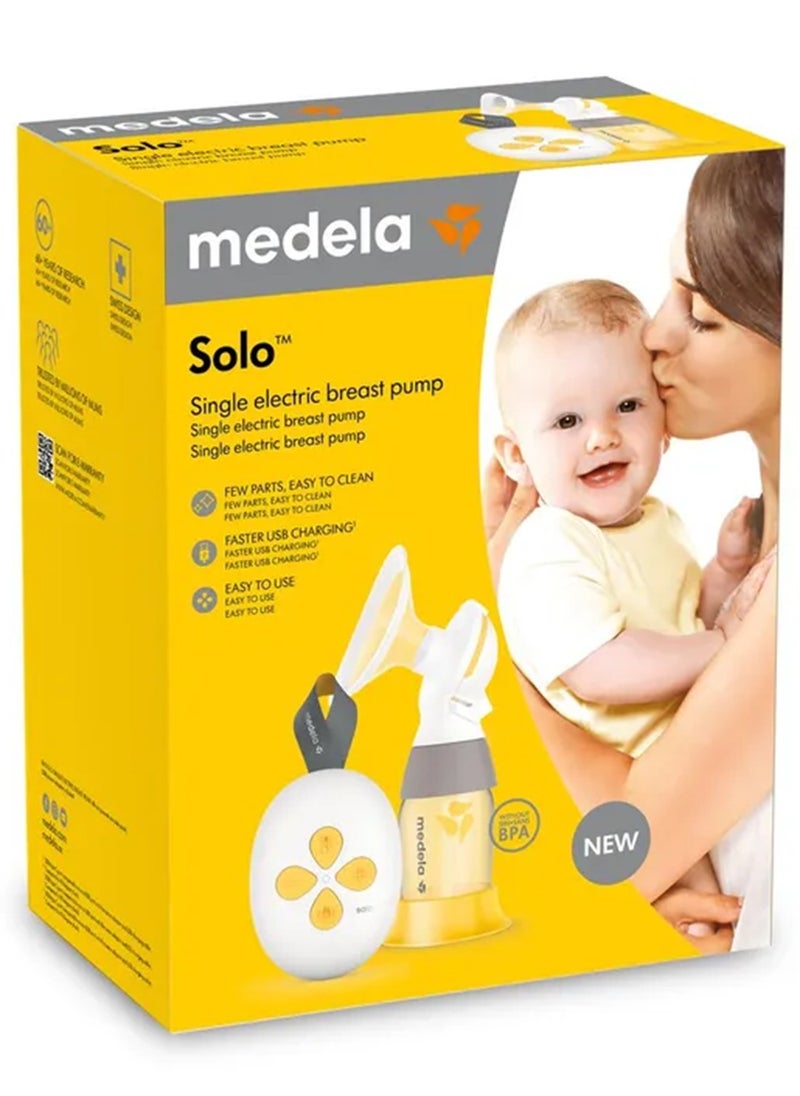 Medela - Solo Single Electric Breast Pump Noticeably Quieter, Usb - Chargeable, Featuring Personalfit Flex Shield And 2 - Phase Expression Technology - Image 1
