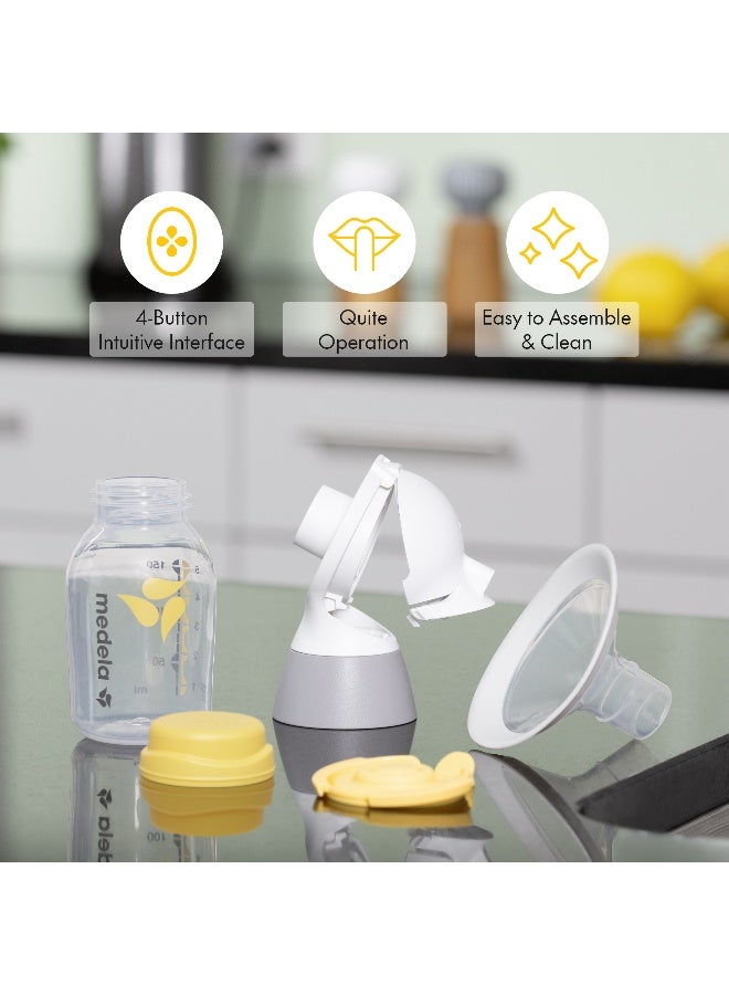 Medela Solo Single Electric Breast Pump Noticeably Quieter, Usb - Chargeable, Featuring Personalfit Flex Shield And 2 - Phase Expression Technology - Image 4