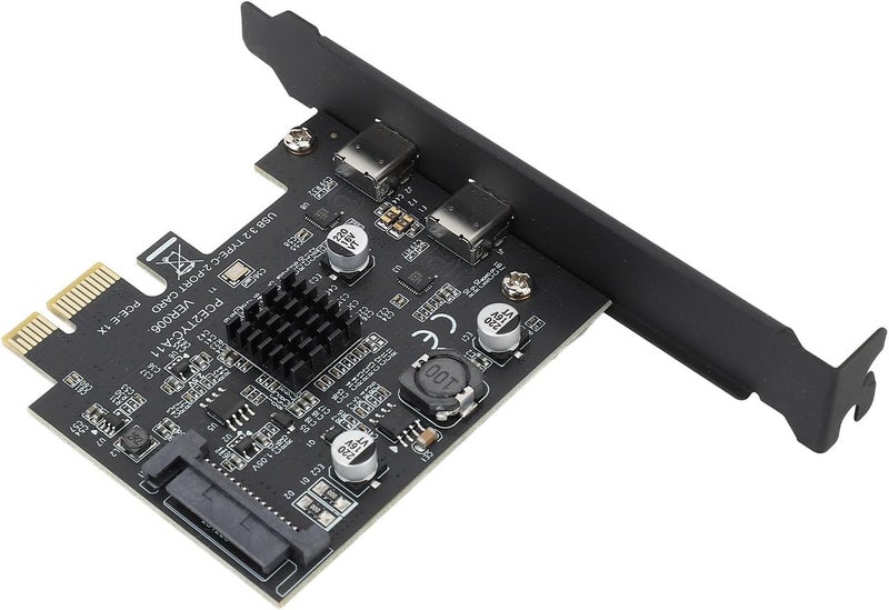 Asixxsix PCIe USB 3 2 Gen 2 Card, 10Gbps High Speed Dual Type C USB Expansion Card, PCI Express with 15PIN Power Supply for 7 10 11 and Systems - Image 1