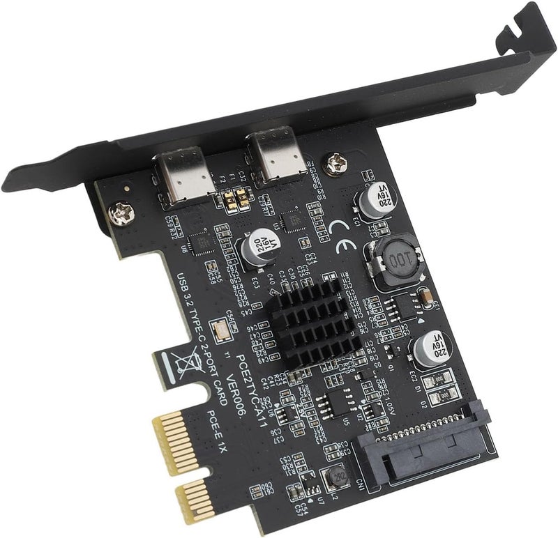 Asixxsix PCIe USB 3 2 Gen 2 Card, 10Gbps High Speed Dual Type C USB Expansion Card, PCI Express with 15PIN Power Supply for 7 10 11 and Systems - Image 4