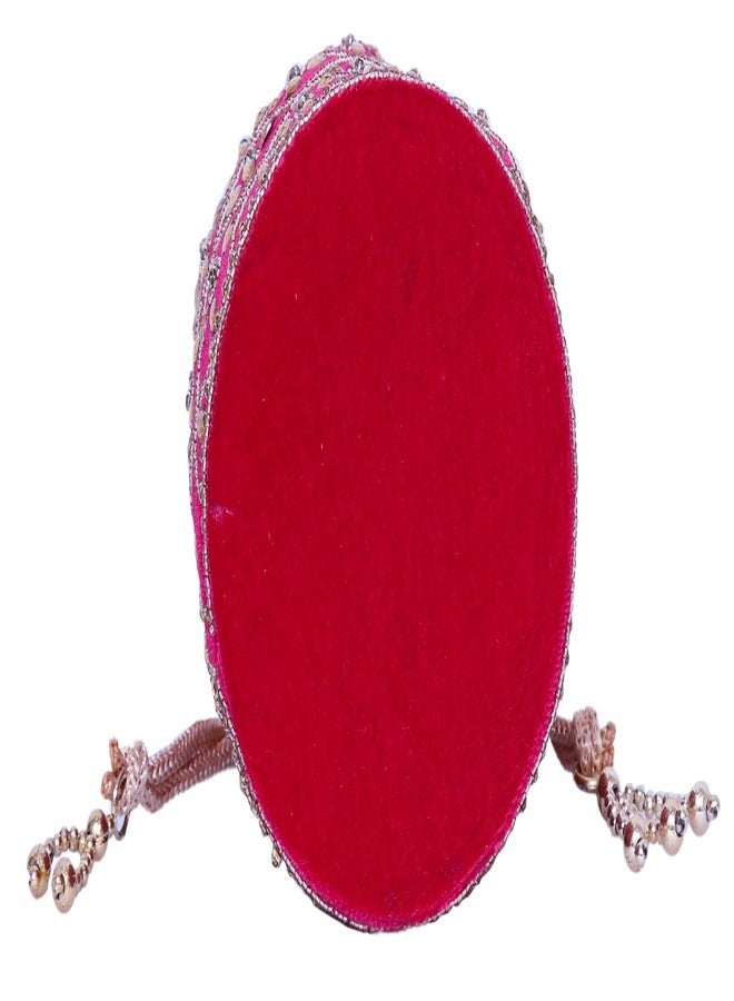 RC Rexcuir Potli Bag for Women & Girls | Potlis and Wristlets | Return Gifts for women | Clutch | Weddings and Special Occasion | Embroidered Bags | Matka(Pink) - Image 4