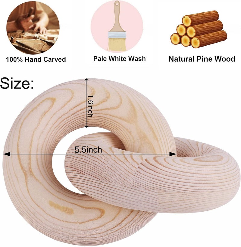 HMASYO Natural Wood Knot Decor, Modern Coffee Table & Bookshelf Decor, Housewarming Gift - Image 5
