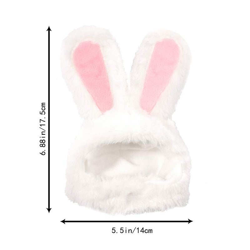 XIMISHOP Cute Costume Bunny Rabbit Hat with Ears for Cats & Small Dogs Party Costume Easter Pet Accessory Headwear - Image 2